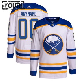 Lasten NHL Buffalo Sabres Pelipaita Custom Vieras Adidas 2023-24 Valkoinen Authentic